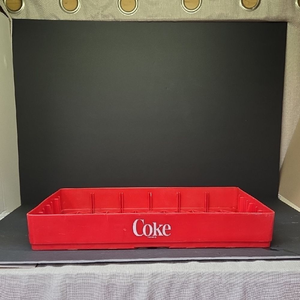 VTG Coca-Cola Red‎ Plastic Canned Drink Factory Crate Tray